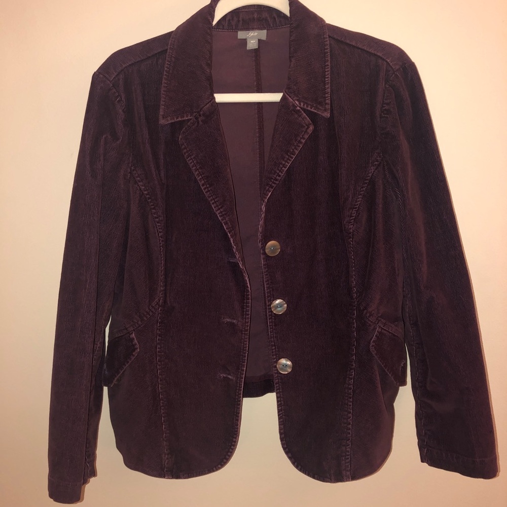 J. Jill Deep Purple Corduroy Blazer